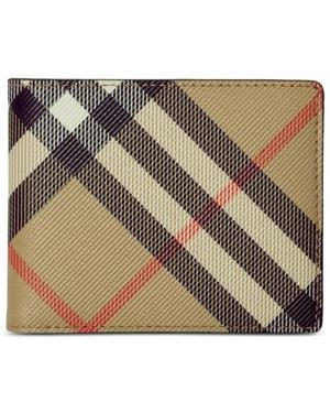 Burberry Printed E-Canvas Wallet - Metallic