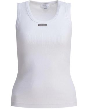McQueen Sleeveless Tops - Blanco