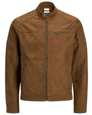 Jack & Jones Faux Leather Jacket & Coat - Braun