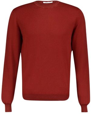 Boglioli Crew Neck Katoenen Sweatshirt - Rood