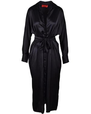 Wild Cashmere Shirt Dresses - Black