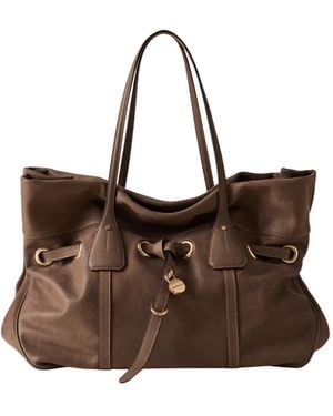 Borbonese Prive Shopping Bag Large - Bruin