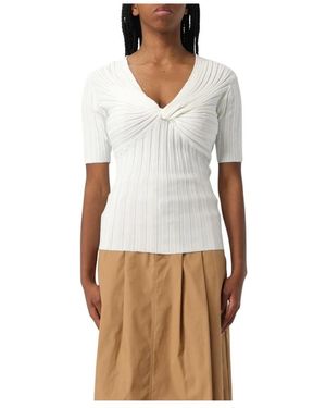 Liu Jo V-Neck Knitwear - White