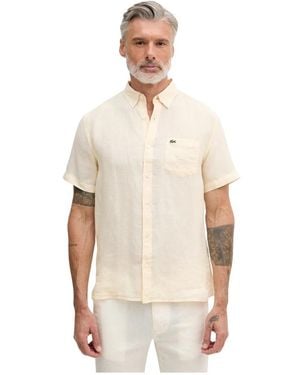 Lacoste Short Sleeve Hemden - Naturel
