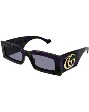 Gucci Stijlvolle Zonnebril Met Grijze Lenzen - Zwart