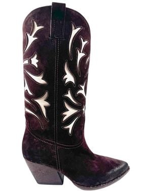 Strategia Cowboy & Biker Boots - Black