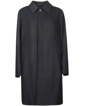 ZEGNA Single-Breasted Coats - Blue
