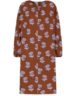 Marni Elegantes Schwarzes Kleid Für Frauen - Braun