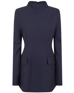 Max Mara Kleedjes ,Blauw ,Wol Tefrite Dress