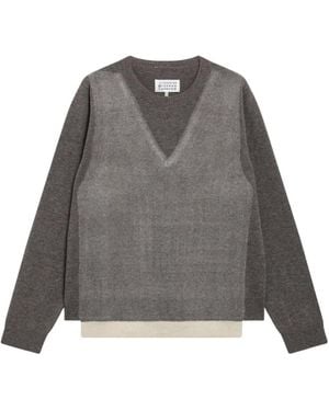 Maison Margiela Round-Neck Knitwear - Gris
