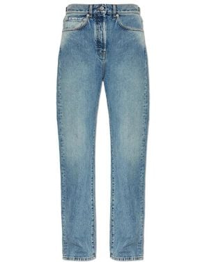 Balmain Jeans ,Blauw ,Denim Rechte Denim Jeans
