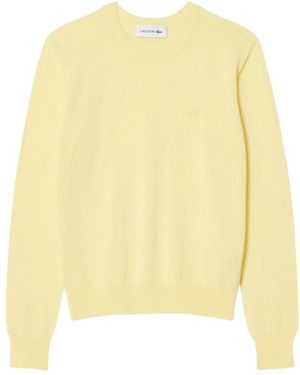 Lacoste Round-Neck Knitwear - Yellow