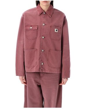 Carhartt Jassen ,Roze ,Katoen Og Michigan Coat - Rood