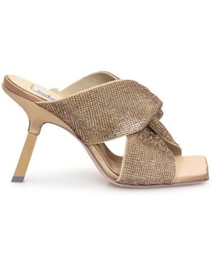 Sebastian Milano Heeled Mules - White