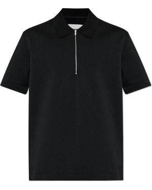 Jil Sander Polo Met Rits - Zwart