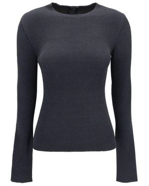 Giorgio Armani Gerippter Pullover Mit Moderner Passform - Blau