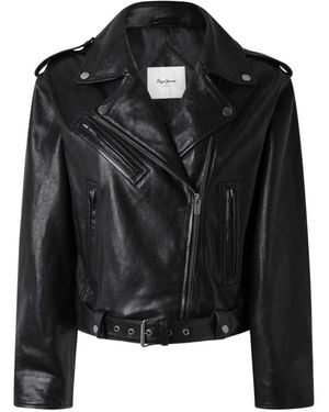 Pepe Jeans Leather Jackets - Nero