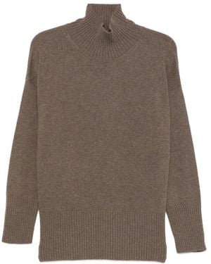 Roberto Collina Rollkragenpullover Mit Offenen Seiten - Braun