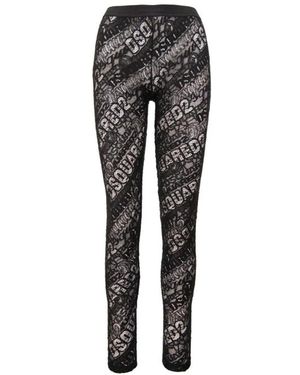 DSquared² Broeken ,Zwart ,Katoen Slim-Fit Broeken