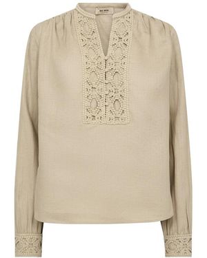 Mos Mosh Overhemden ,Blouse - Naturel
