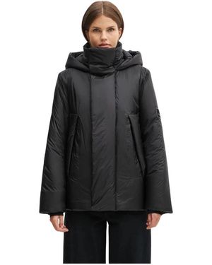 Rains Jassen ,Zwart ,Leer Torna Curve Jacket