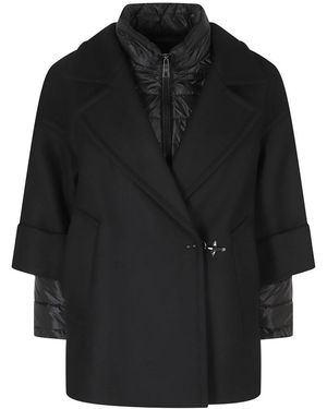 Fay Double-Breasted Coats - Negro
