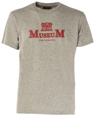Museum Herren T-Shirt Erik Rundhals Kurzarm - Grau
