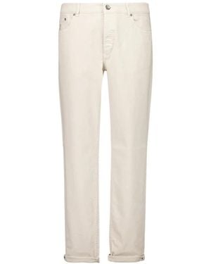 Brunello Cucinelli Slim Fit Jeans - Natural