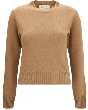 Ami Paris Ami De Coeur Pullover - Braun