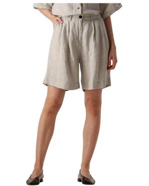 WITHBLACK Korte Broeken ,Wblwillow Long Bermuda - Naturel
