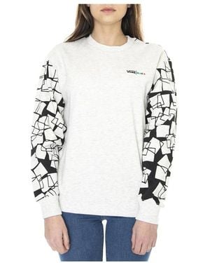 Vans Hoodies & Sweatvesten ,Wit ,Katoen Crewneck Sweatshirt