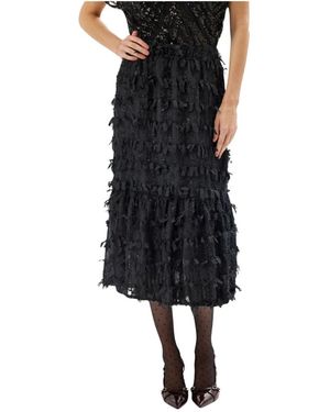 iN FRONT Midi Skirts - Black