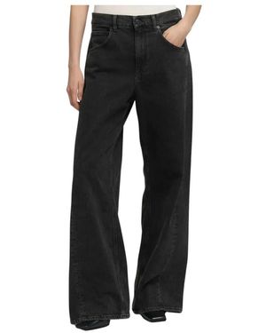 Replay Wide Trousers - Noir