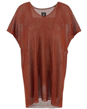 Fisico Gestricktes Kaftan Kleid - Braun