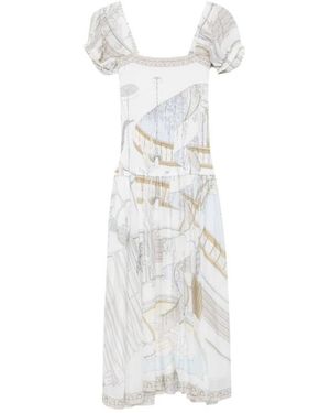 Tory Burch Maxi Jurken - Wit