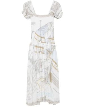 Tory Burch Midi Dresses - White