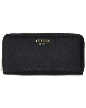Guess Amorette Slg Med Zip Around - Zwart