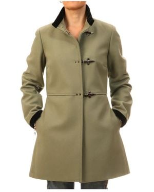 Fay Single-breasted coats - Verde