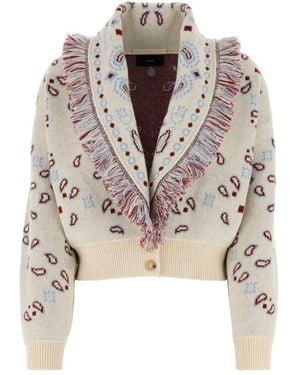 Alanui Bandana Cashmere Cardi-Bomber - Natural