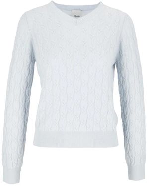 Allude Pullover Mit V-Ausschnitt - Blau