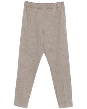 Le Tricot Perugia Straight Trousers - Grijs
