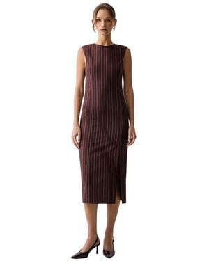 Patrizia Pepe Kleedjes ,Bruin ,Midi Kleedjes - Rood
