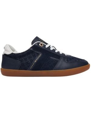 Tommy Hilfiger Tribeca Leder-Mix Skater Sneaker - Blau