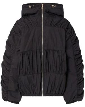 Liu Jo Jassen ,Zwart ,Nylon Oversized Nylon Bomber