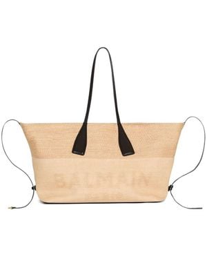 Balmain Tote Bags - Natural