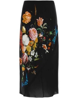 Dries Van Noten Midi Skirts - Black