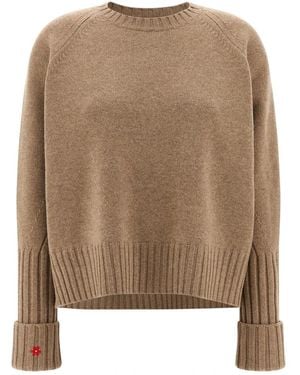 Tory Burch Merino Wollen Trui - Naturel