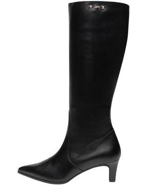 Nero Giardini Schoenen ,Zwart ,Leer Nappa Pandora Hoge Laars