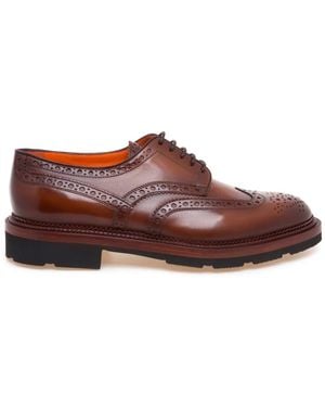 Santoni Laced Shoes - Rosso