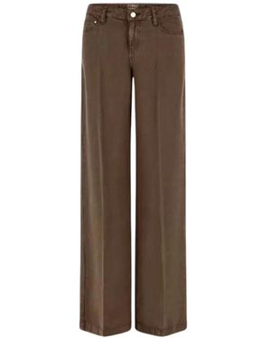 Guess Wide Trousers - Marrone
